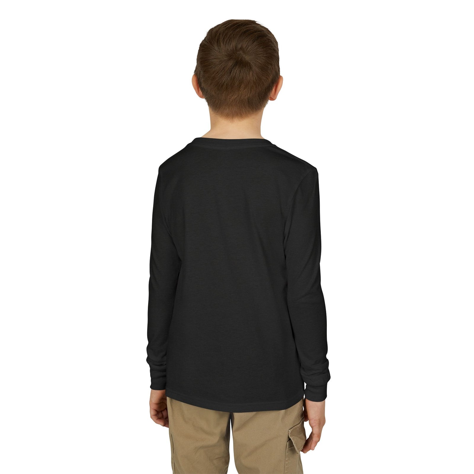 Youth Long Sleeve Tee — "Too Cute to Spook" Fred from the Dead Skeleton and Femur the Dog Halloween Shirt