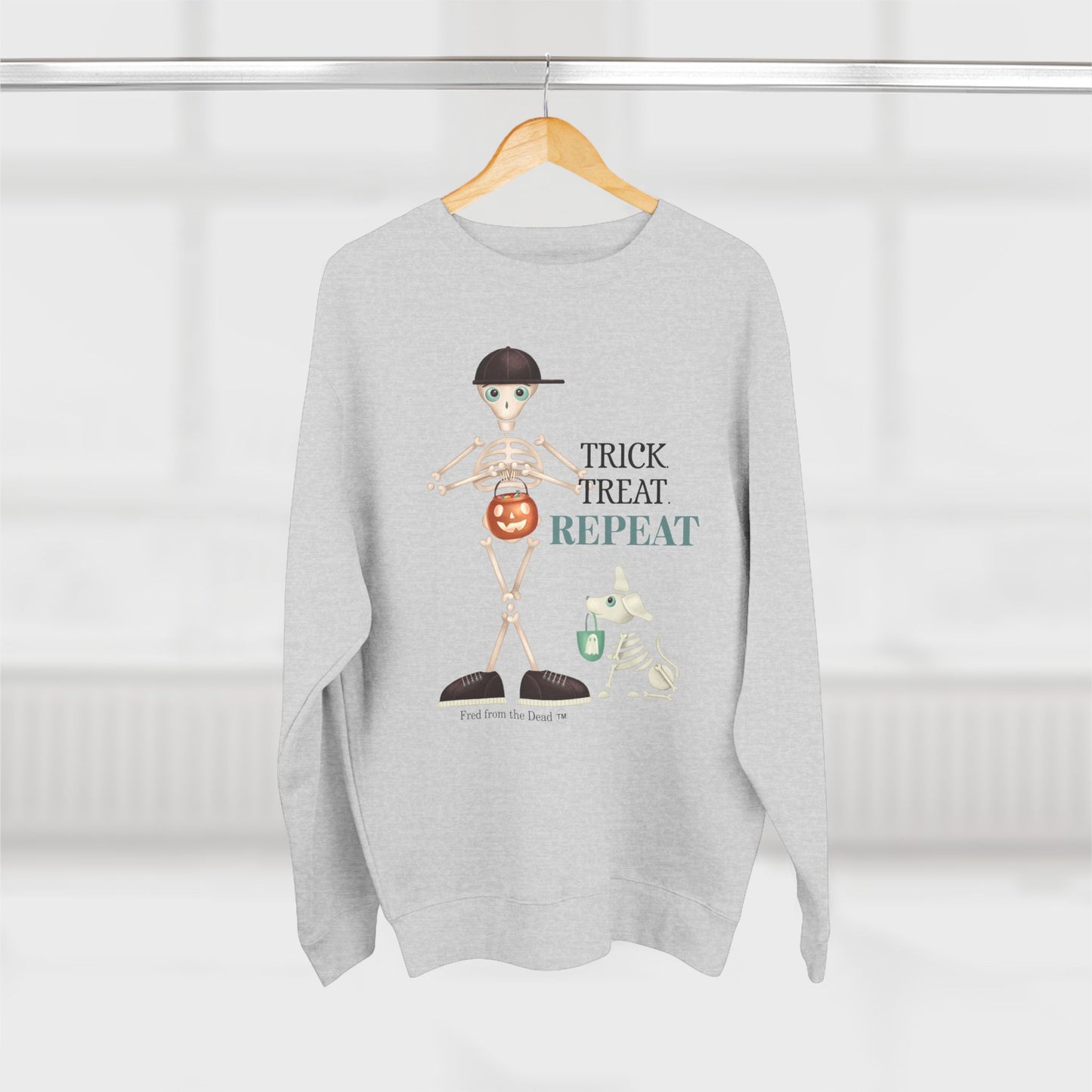 Halloween-Themed Unisex Crewneck Sweatshirt, Cozy Fall Sweatshirt, Spooky Season Apparel, Gift for Kids and Family