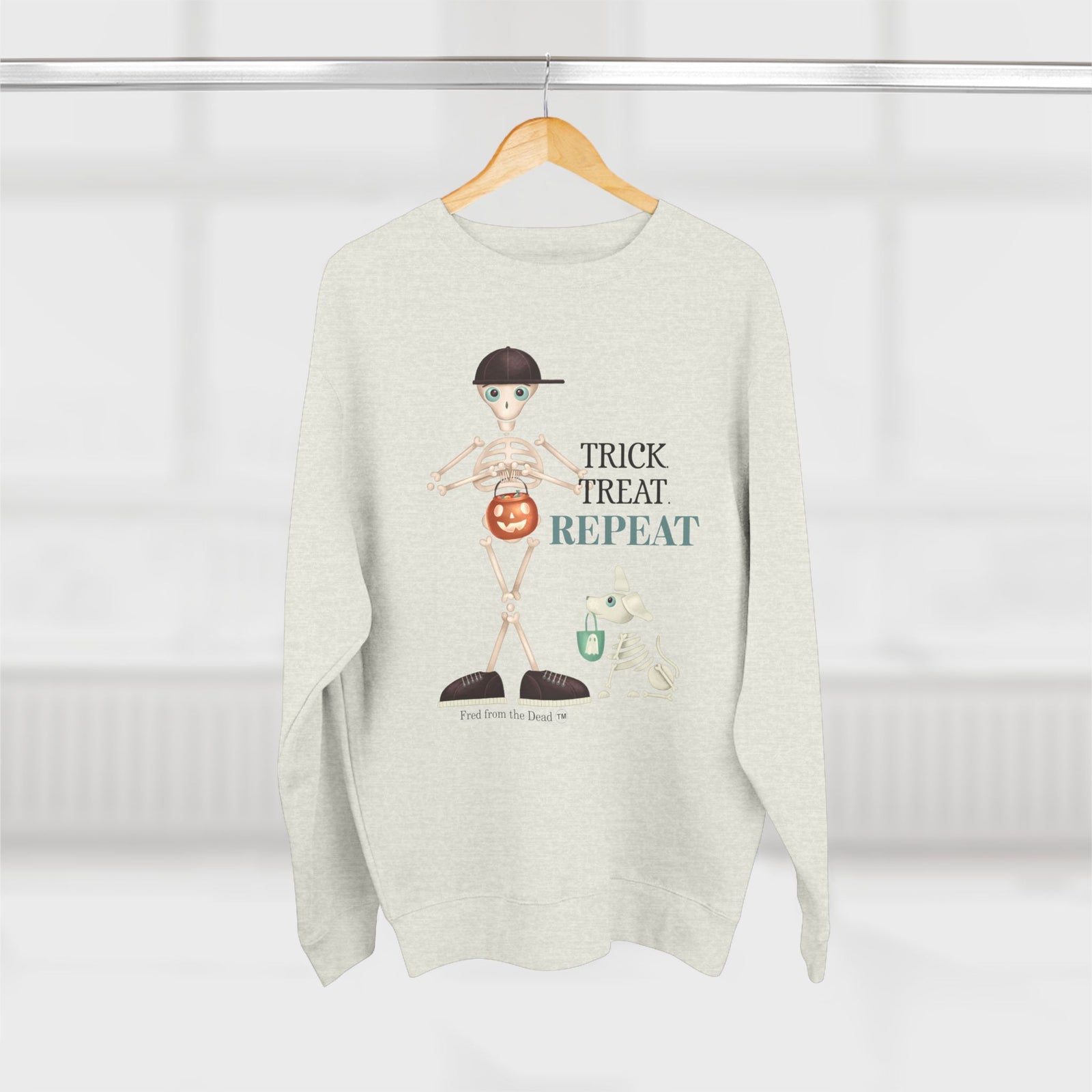 Halloween-Themed Unisex Crewneck Sweatshirt, Cozy Fall Sweatshirt, Spooky Season Apparel, Gift for Kids and Family