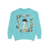 Skeleton Floral Sweatshirt — "Fred from the Dead" Halloween Crewneck