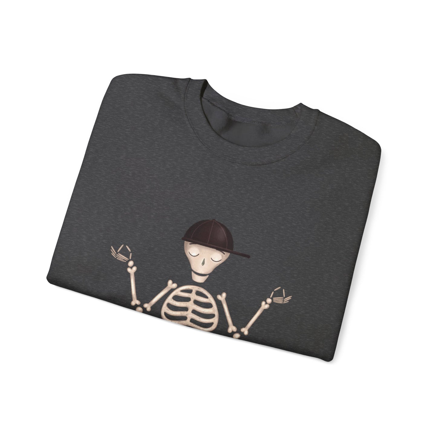 Halloween Vibes Skeleton Crewneck Sweatshirt — 'Fred from the Dead' Cozy Halloween Pullover