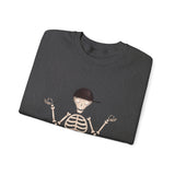 Halloween Vibes Skeleton Crewneck Sweatshirt — 'Fred from the Dead' Cozy Halloween Pullover