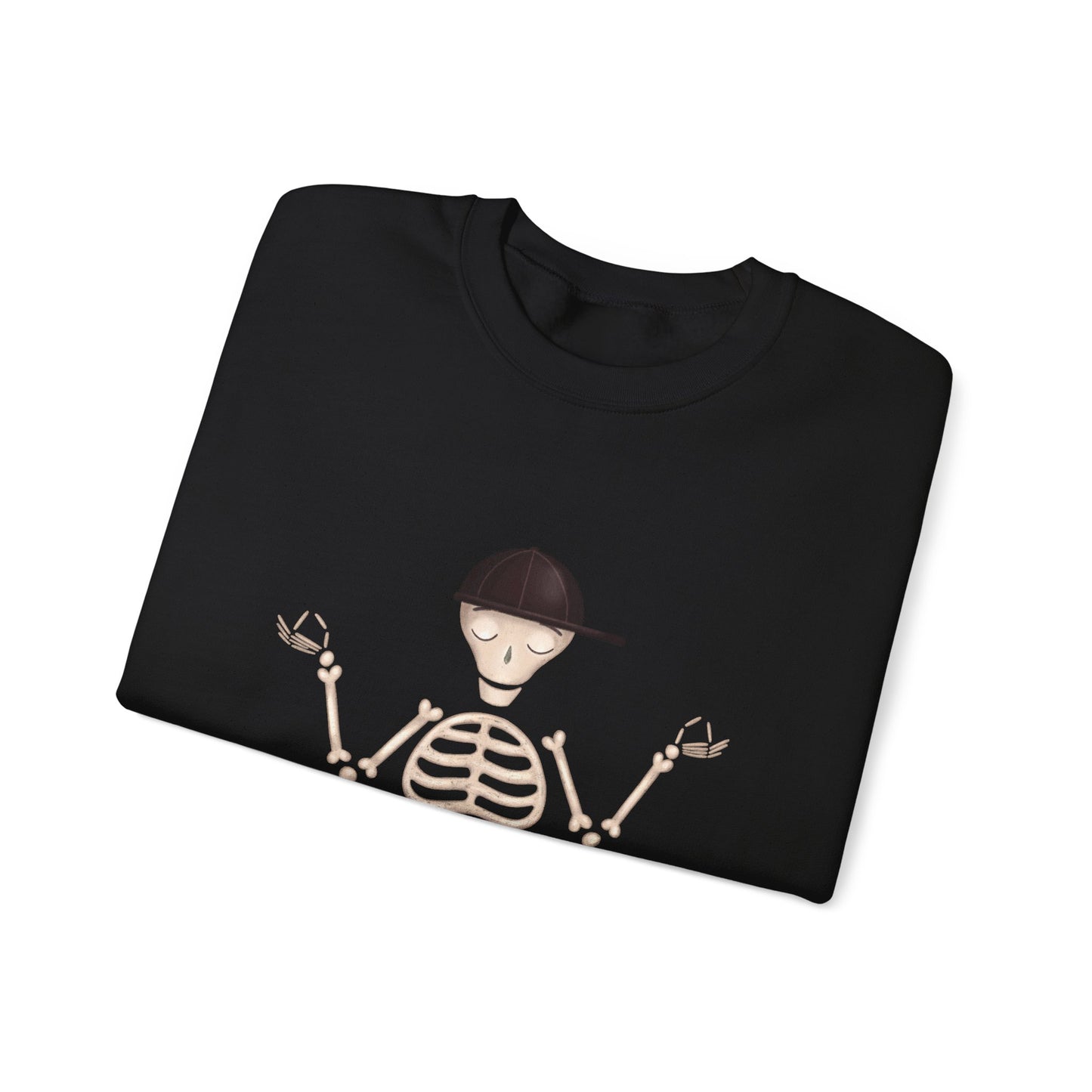 Halloween Vibes Skeleton Crewneck Sweatshirt — 'Fred from the Dead' Cozy Halloween Pullover