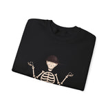 Halloween Vibes Skeleton Crewneck Sweatshirt — 'Fred from the Dead' Cozy Halloween Pullover