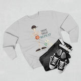Halloween-Themed Unisex Crewneck Sweatshirt, Cozy Fall Sweatshirt, Spooky Season Apparel, Gift for Kids and Family