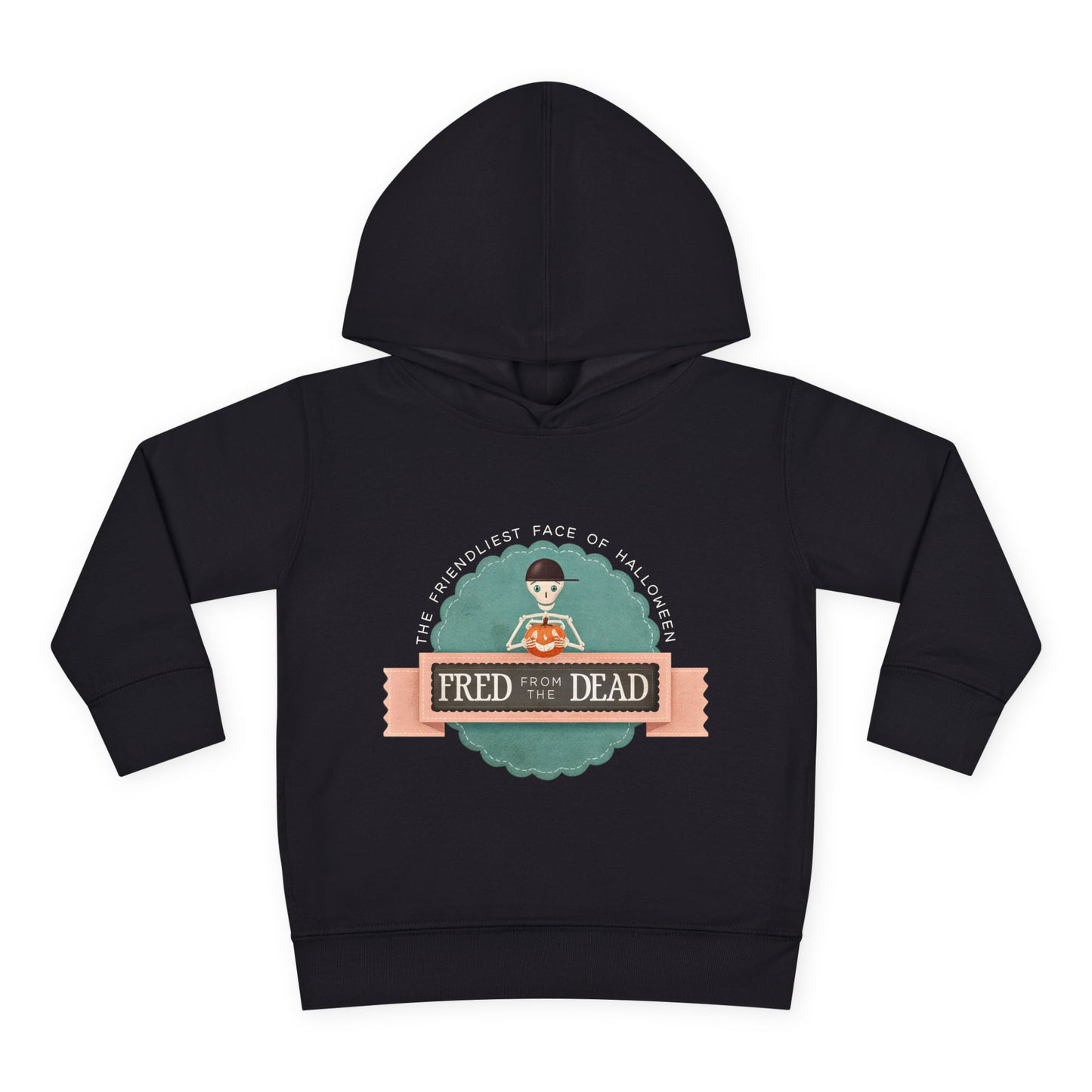 Toddler Hoodie - "Fred and the Dead" Cute Retro Tombstone Halloween Pullover