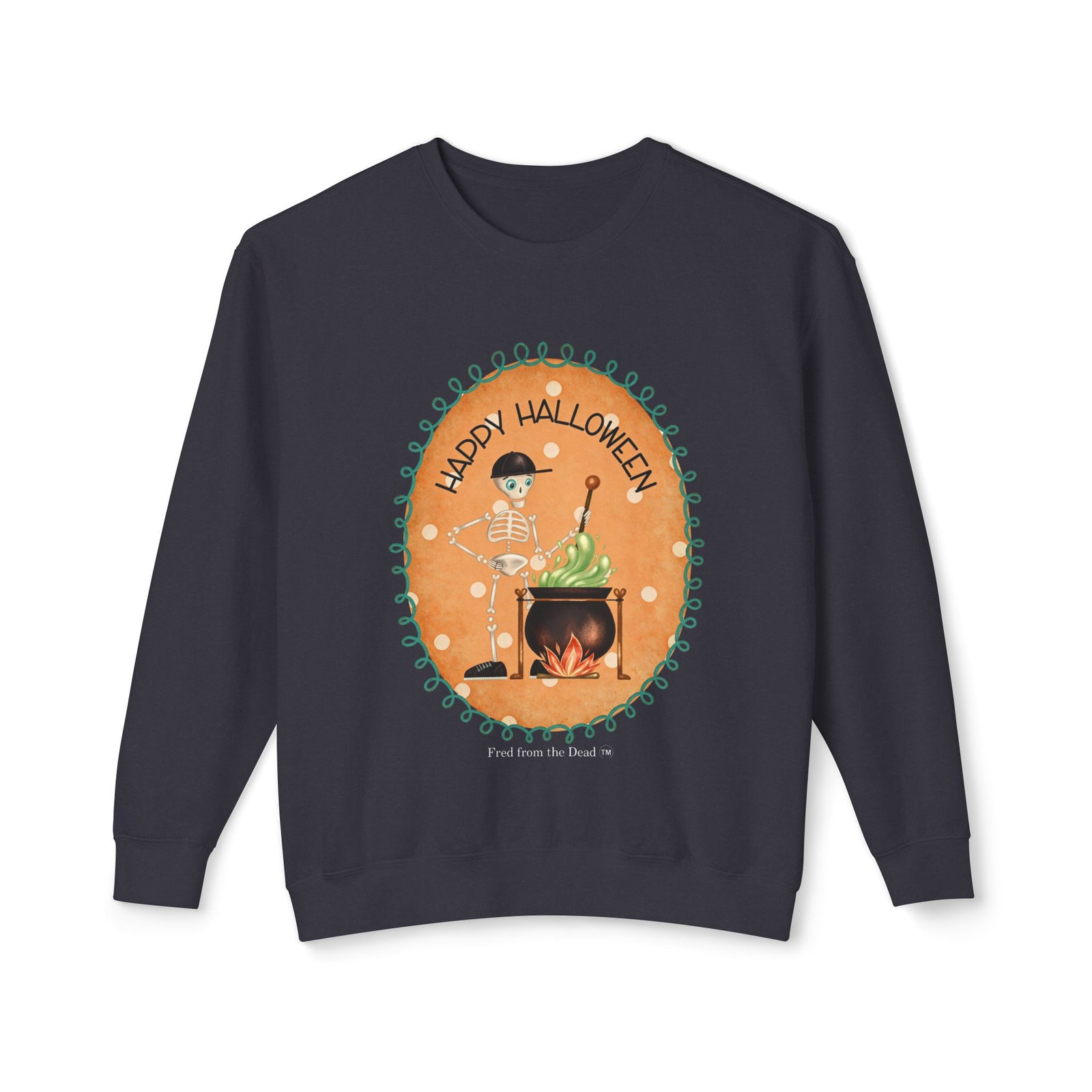 Halloween Fred from the Dead Cauldron Sweatshirt — "Happy Halloween" Crewneck
