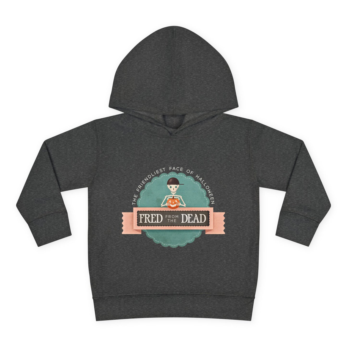 Toddler Hoodie - "Fred and the Dead" Cute Retro Tombstone Halloween Pullover