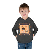 Toddler Halloween Hoodie — "Bone to Be Fun" Cute Fred from the Dead Skeleton and Femur the Dog