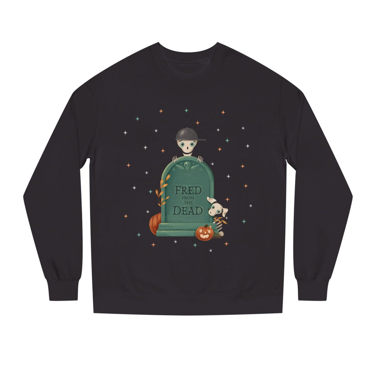 Halloween Tombstone Sweatshirt — "Fred from the Dead" Halloween Crewneck
