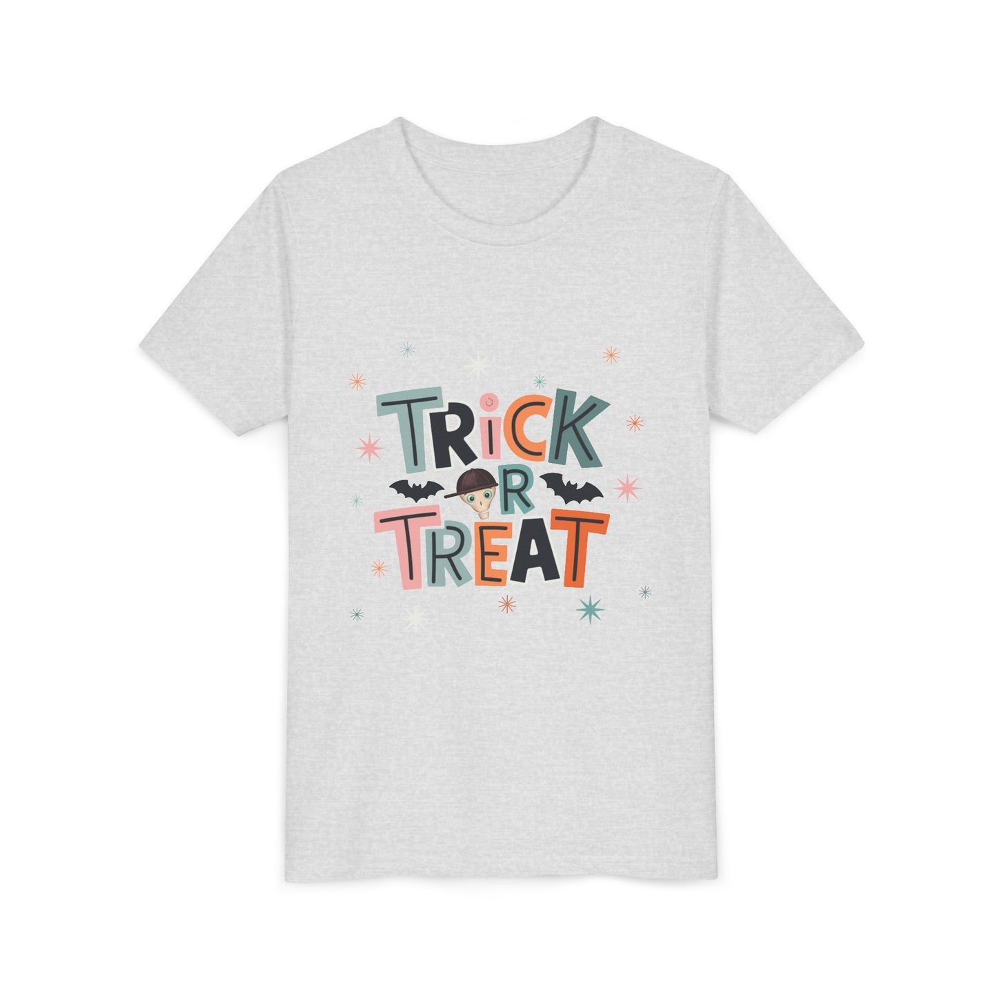 Kids Halloween Tee - "Trick or Treat" Cute Bat Graphic - Fred from the Dead