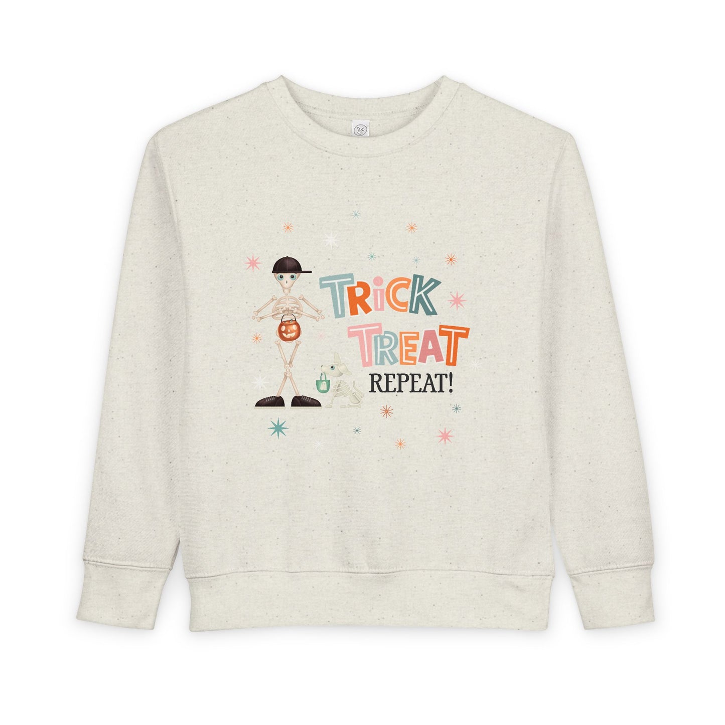Toddler Sweatshirt - "Trick Treat Repeat" Halloween Candy Costume Pullover - Fred from the Dead