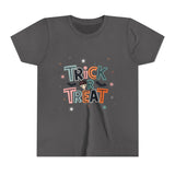 Kids Halloween Tee - "Trick or Treat" Cute Bat Graphic - Fred from the Dead