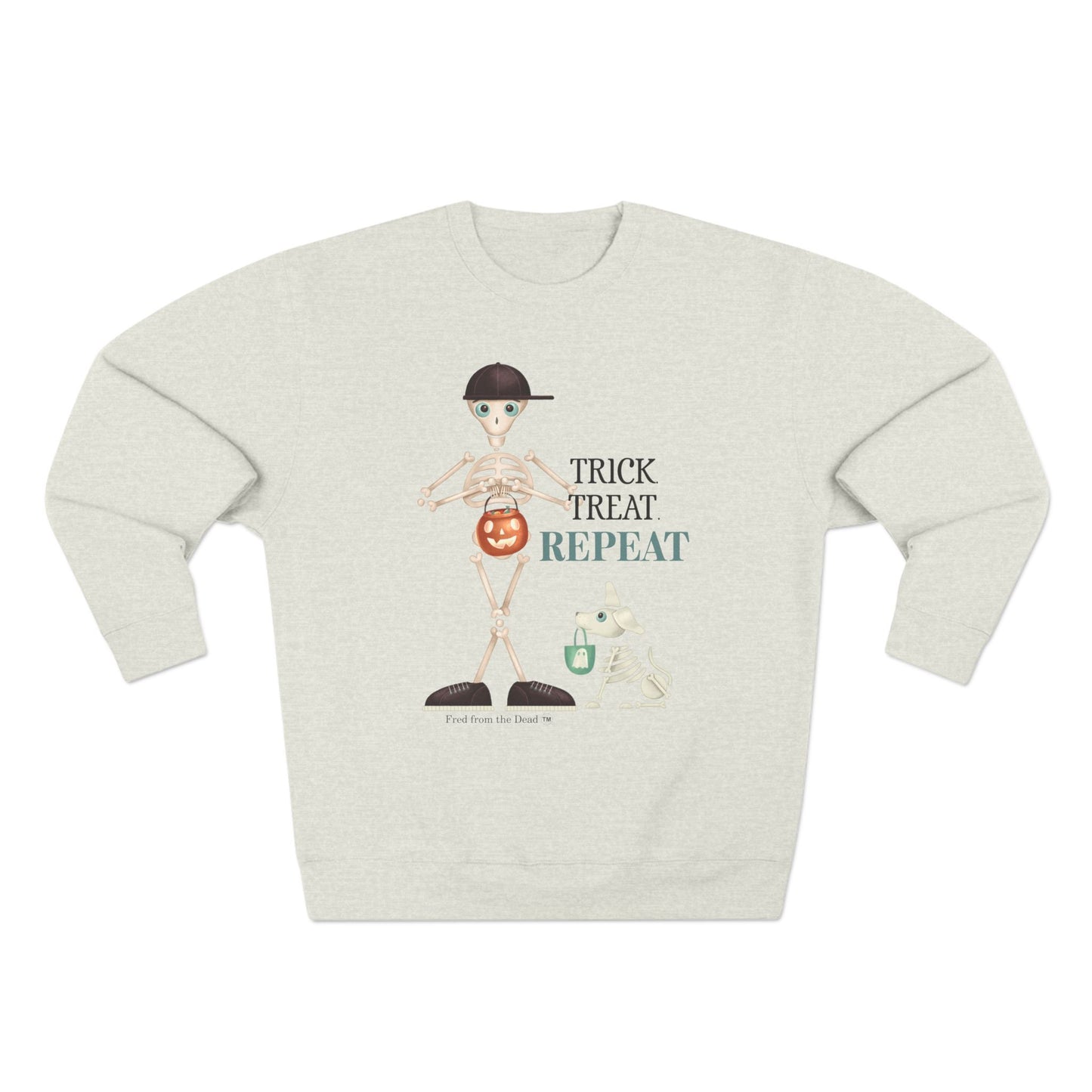 Halloween-Themed Unisex Crewneck Sweatshirt, Cozy Fall Sweatshirt, Spooky Season Apparel, Gift for Kids and Family