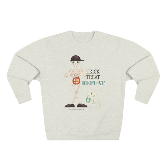 Halloween-Themed Unisex Crewneck Sweatshirt, Cozy Fall Sweatshirt, Spooky Season Apparel, Gift for Kids and Family