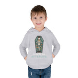 Toddler Hoodie — Living My Best Afterlife Skeleton Coffin Design