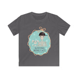 Kids Tee — Cute Skeleton "Resting Bone Face" Graphic for Halloween Fred from the Dead