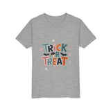 Kids Halloween Tee - "Trick or Treat" Cute Bat Graphic - Fred from the Dead