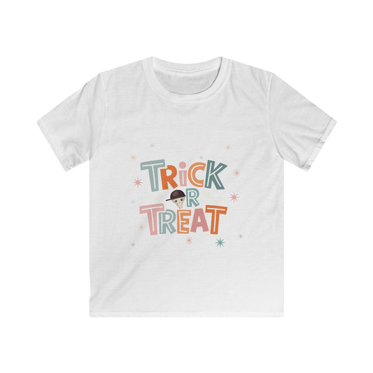 Kids Halloween Trick or Treat T-Shirt — Cute Retro Candy Design with Fred from the Dead