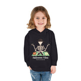 Toddler Hoodie — "Halloween Vibes" Skeleton Pumpkin Kids Pullover