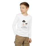Happy Halloween Kids Long Sleeve Tee — Fred from the Dead Skeleton and Femur the Skeleton Dog