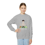 Youth Skeleton Meditation Crewneck Sweatshirt – Kids Halloween Yoga Graphic