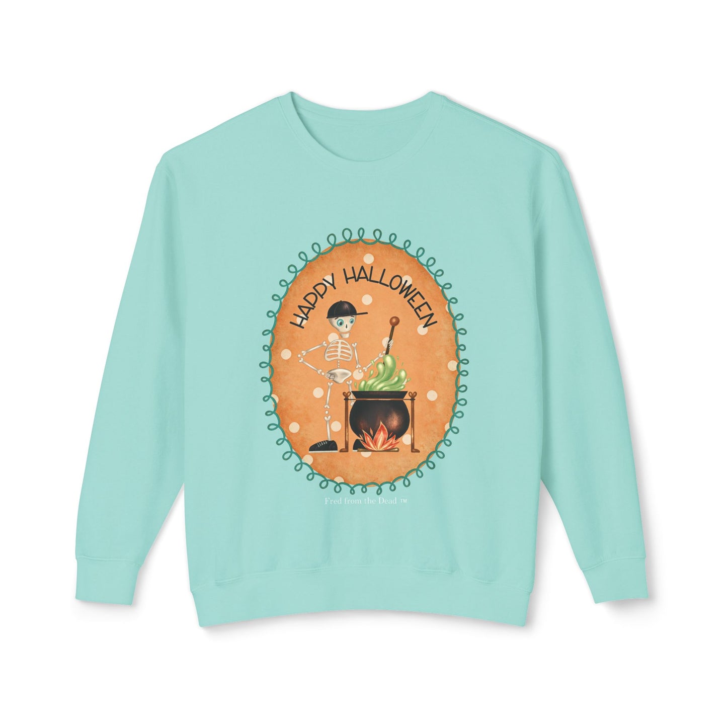 Halloween Fred from the Dead Cauldron Sweatshirt — "Happy Halloween" Crewneck