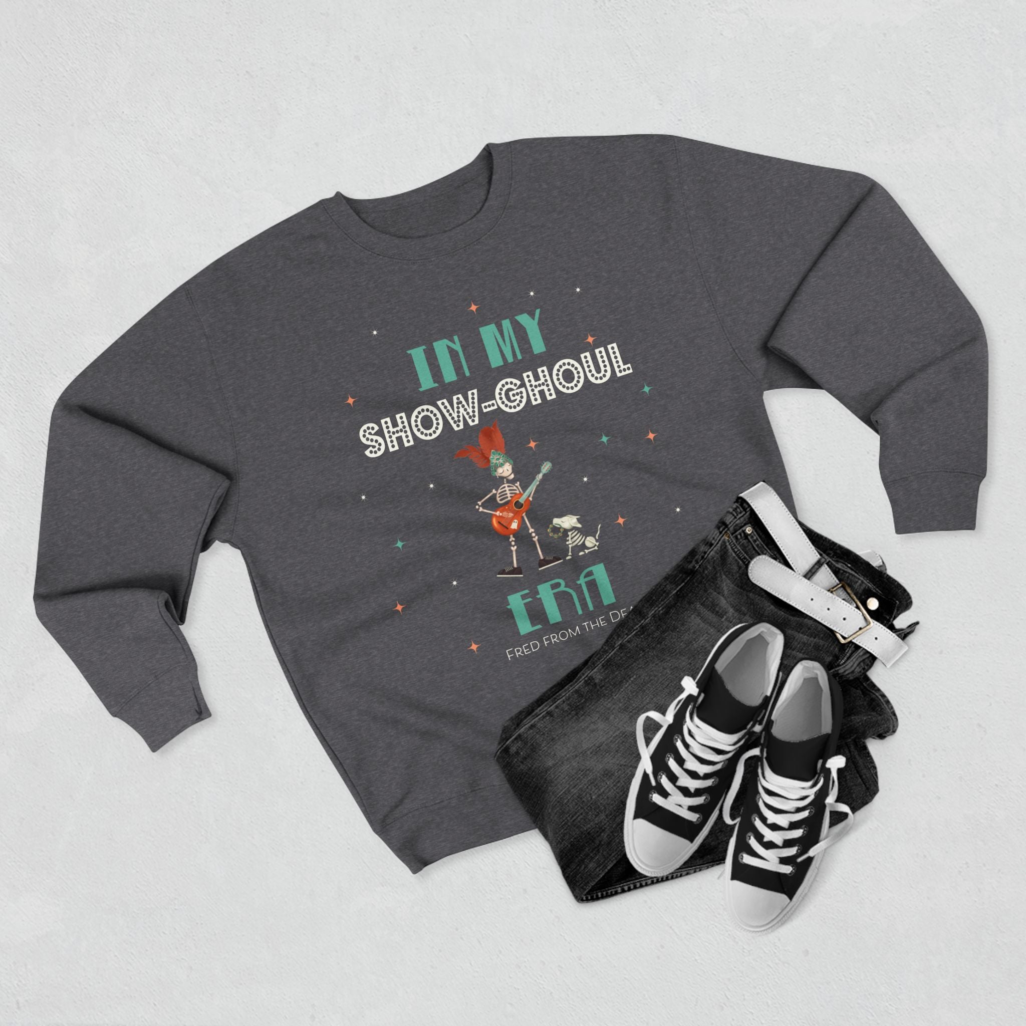 Halloween-Themed Unisex Crewneck Sweatshirt, Cozy Fall Sweatshirt, Spooky Season Apparel, Gift for Halloween Fans