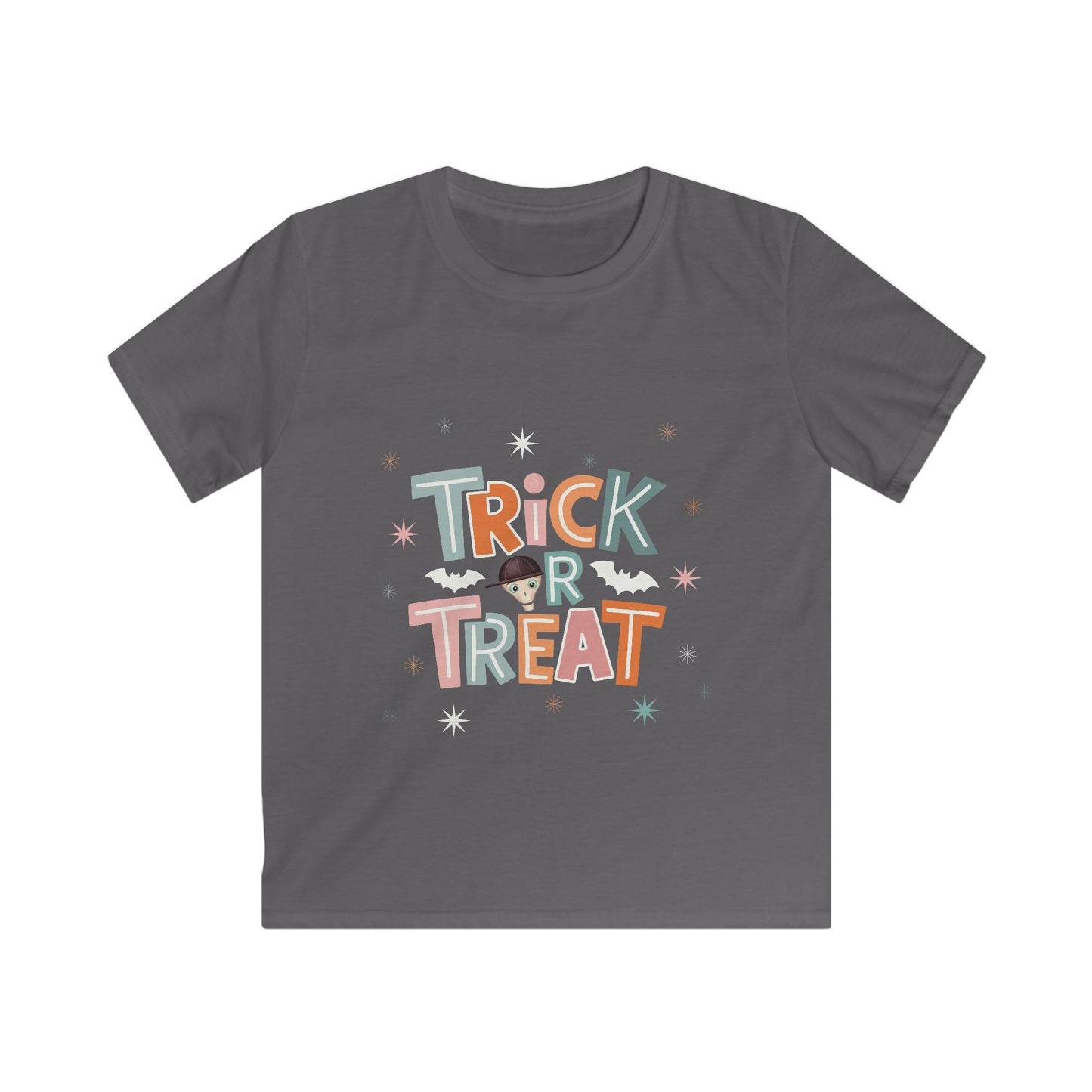 Kids Halloween Trick or Treat T-Shirt — Cute Retro Candy Design with Fred from the Dead