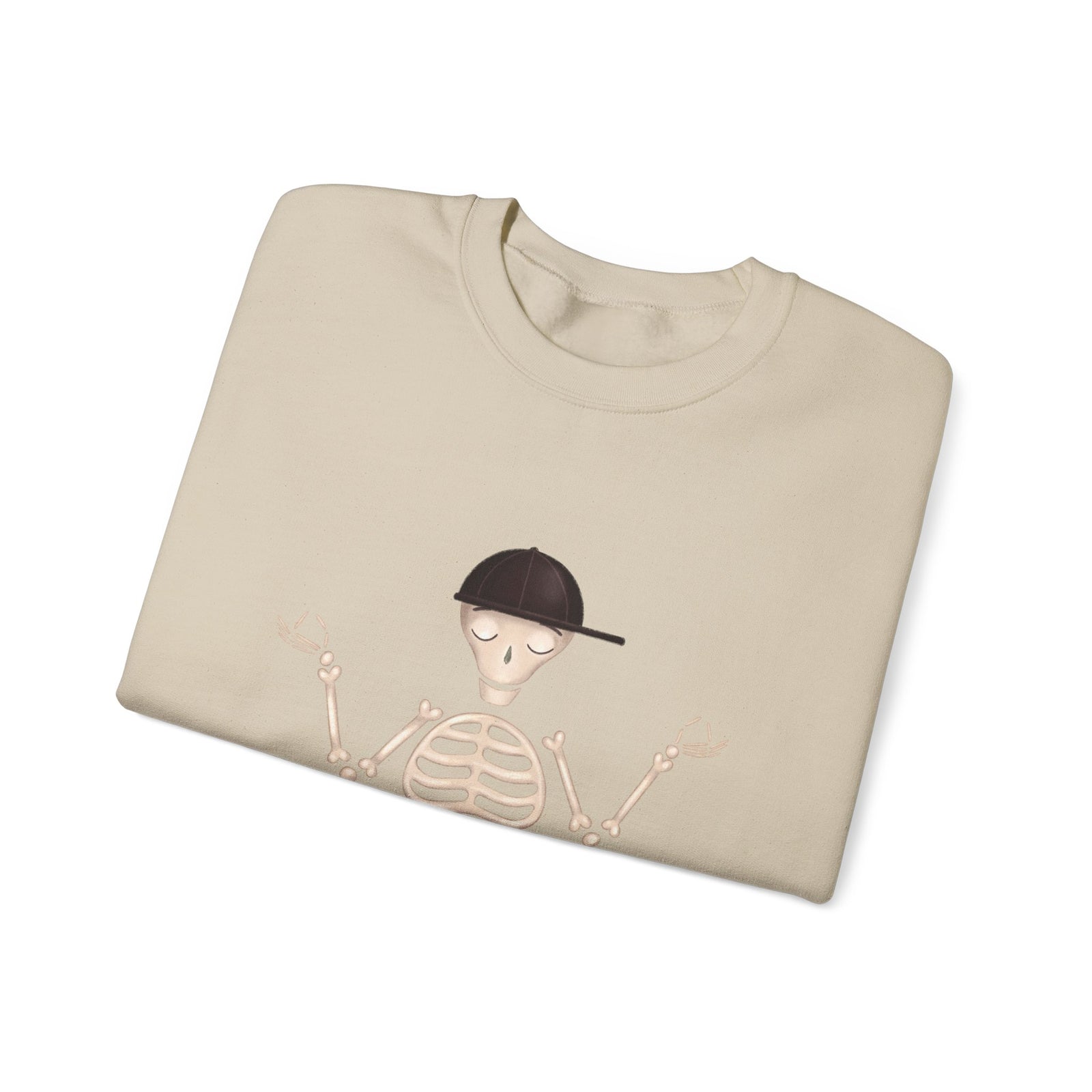 Halloween Vibes Skeleton Crewneck Sweatshirt — 'Fred from the Dead' Cozy Halloween Pullover