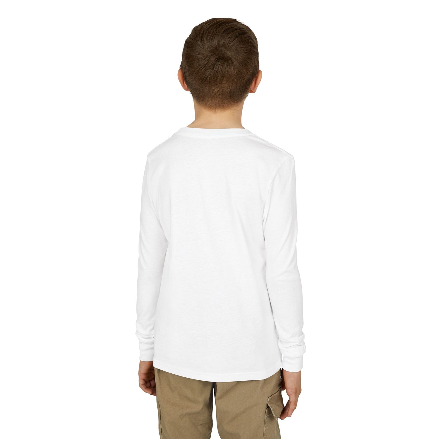 Youth Long Sleeve Tee — "Too Cute to Spook" Fred from the Dead Skeleton and Femur the Dog Halloween Shirt