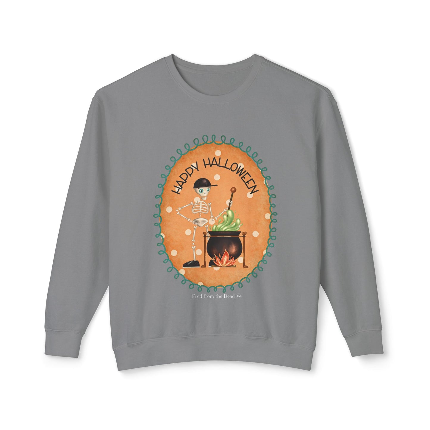 Halloween Fred from the Dead Cauldron Sweatshirt — "Happy Halloween" Crewneck