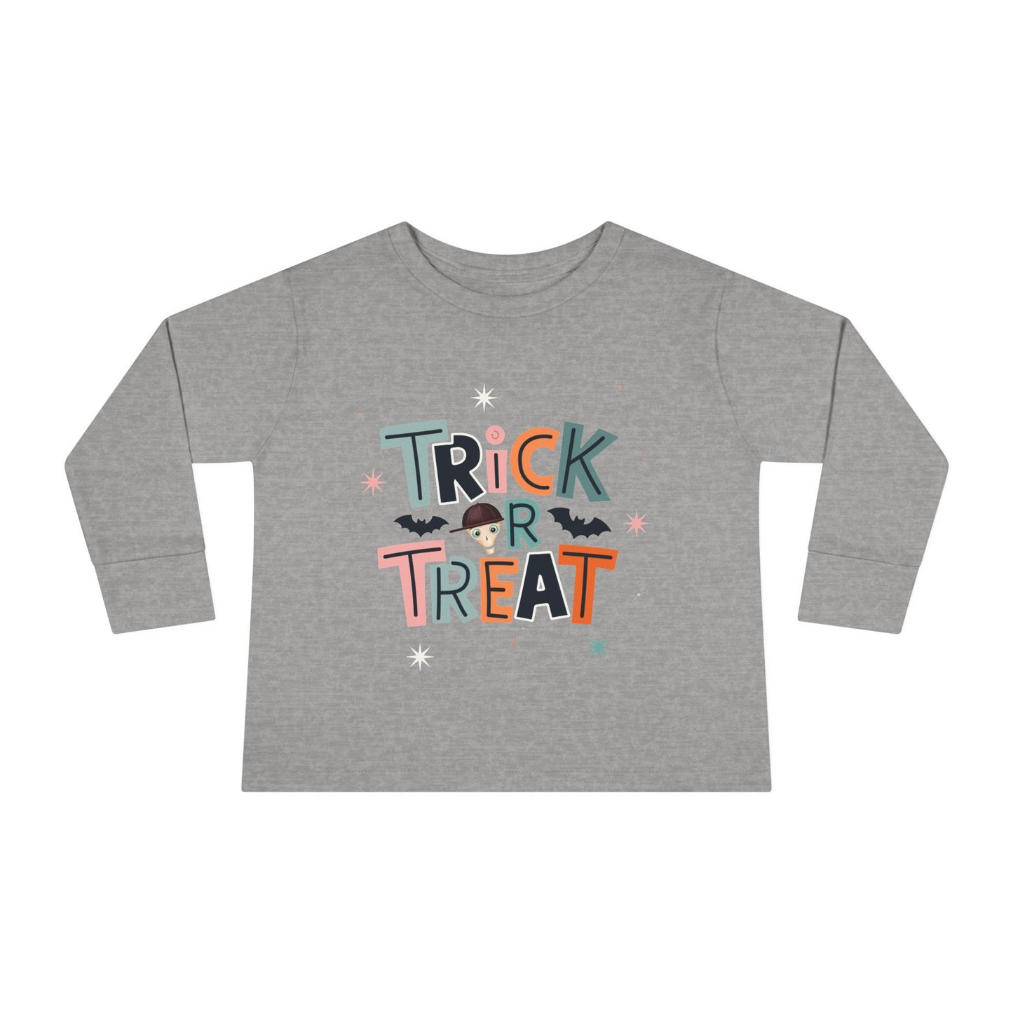 Toddler Long Sleeve Tee - 'Trick or Treat' Cute Halloween Graphic - Fred from the Dead