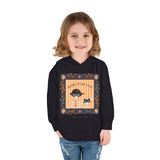 Toddler Halloween Hoodie — "Bone to Be Fun" Cute Fred from the Dead Skeleton and Femur the Dog