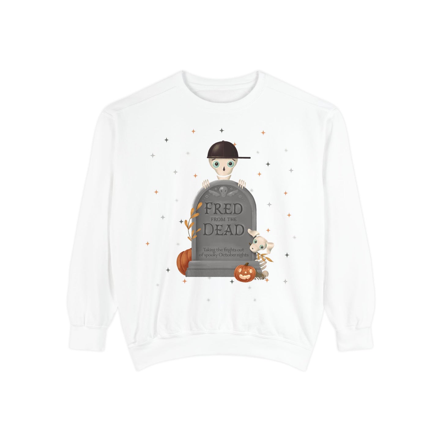 Fred Is Dead Halloween Sweatshirt — Cute Tombstone Pullover