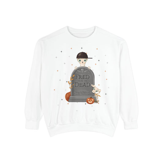 Fred Is Dead Halloween Sweatshirt — Cute Tombstone Pullover