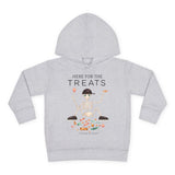 Toddler Halloween Hoodie - "Here for the Treats" Skeleton Candy Pullover