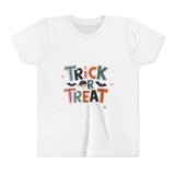 Kids Halloween Tee - "Trick or Treat" Cute Bat Graphic - Fred from the Dead