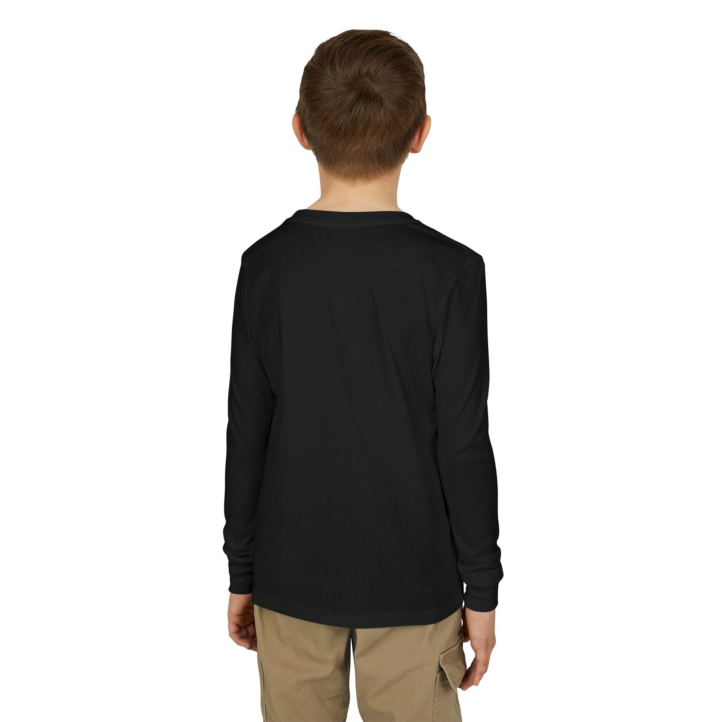 Youth Long Sleeve Tee — "Too Cute to Spook" Fred from the Dead Skeleton and Femur the Dog Halloween Shirt