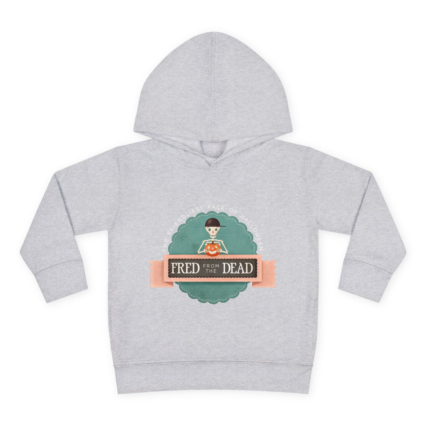 Toddler Hoodie - "Fred and the Dead" Cute Retro Tombstone Halloween Pullover