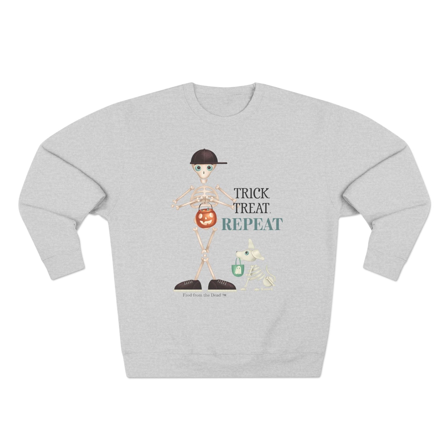 Halloween-Themed Unisex Crewneck Sweatshirt, Cozy Fall Sweatshirt, Spooky Season Apparel, Gift for Kids and Family