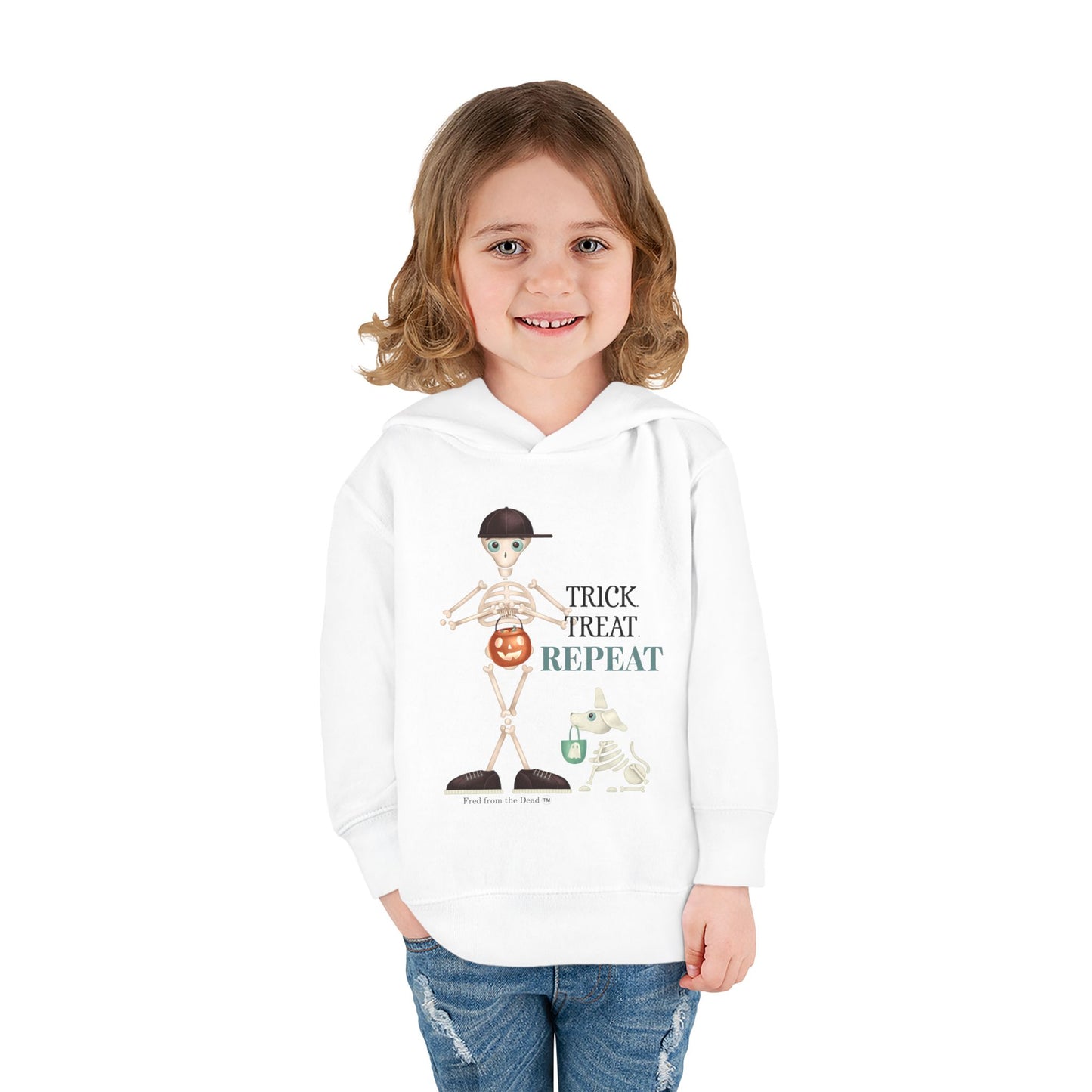 Toddler Halloween Hoodie - "Trick Treat Repeat" Fred from the Dead Pullover