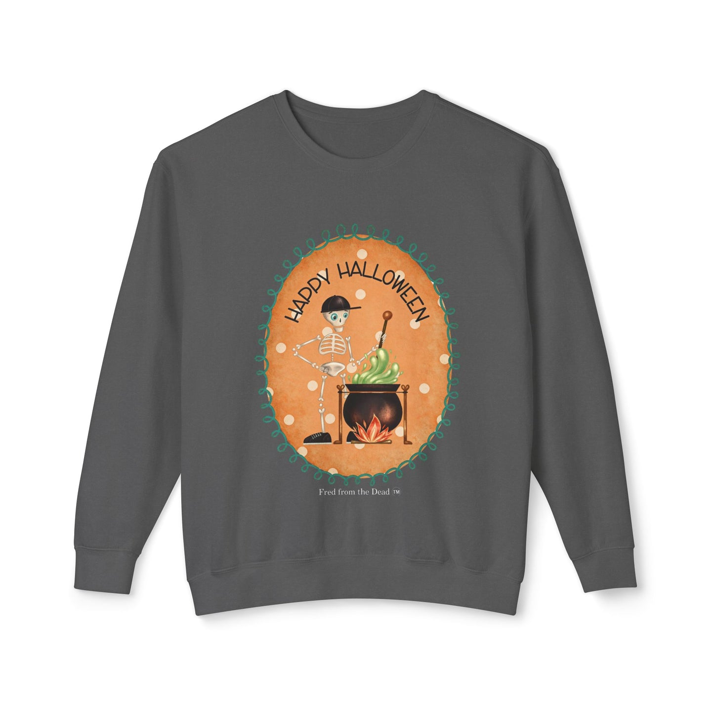 Halloween Fred from the Dead Cauldron Sweatshirt — "Happy Halloween" Crewneck