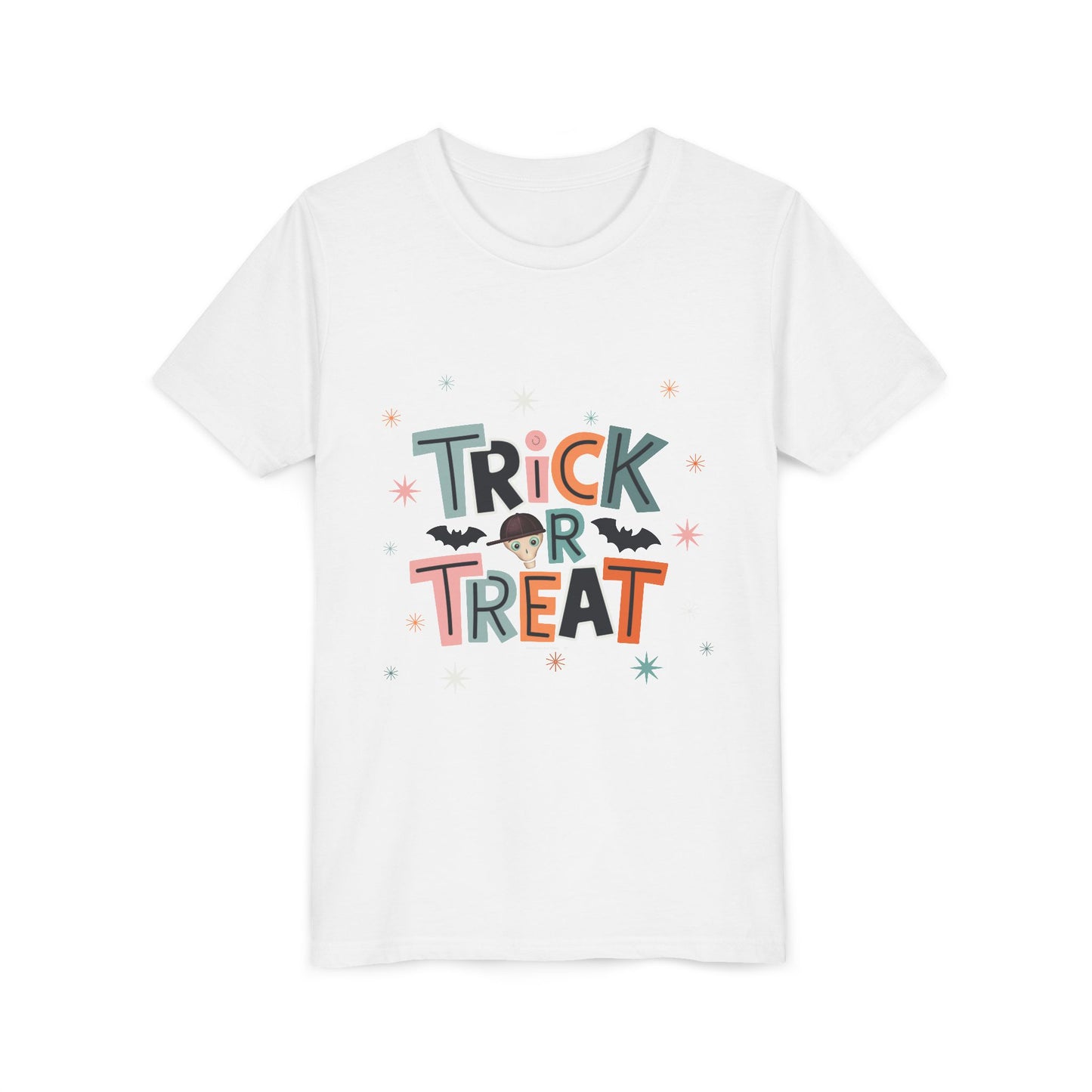 Kids Halloween Tee - "Trick or Treat" Cute Bat Graphic - Fred from the Dead