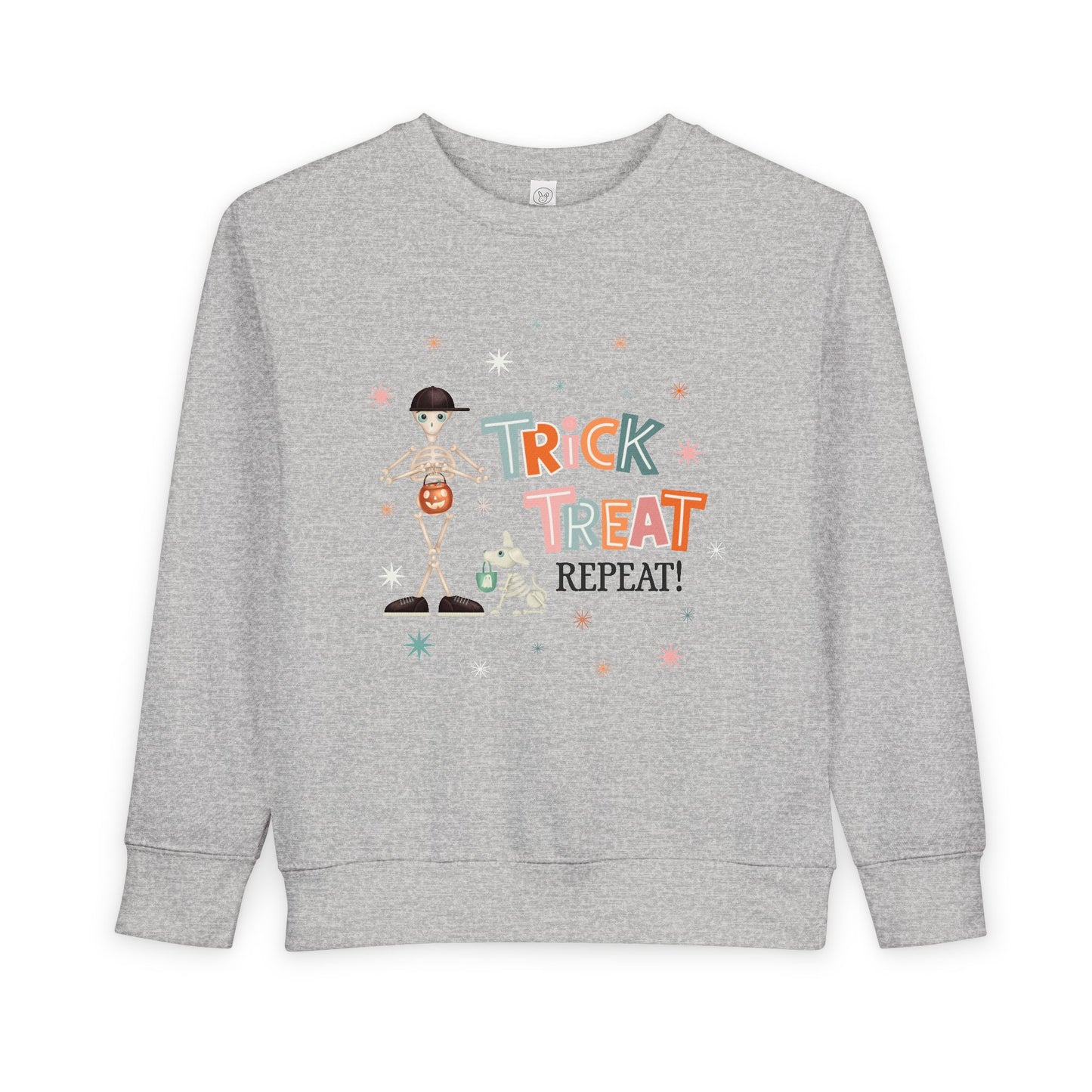 Toddler Sweatshirt - "Trick Treat Repeat" Halloween Candy Costume Pullover - Fred from the Dead