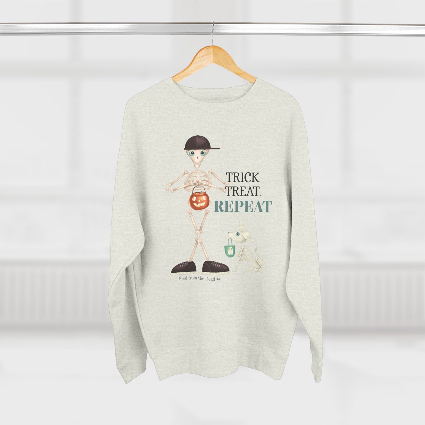 Halloween-Themed Unisex Crewneck Sweatshirt, Cozy Fall Sweatshirt, Spooky Season Apparel, Gift for Kids and Family