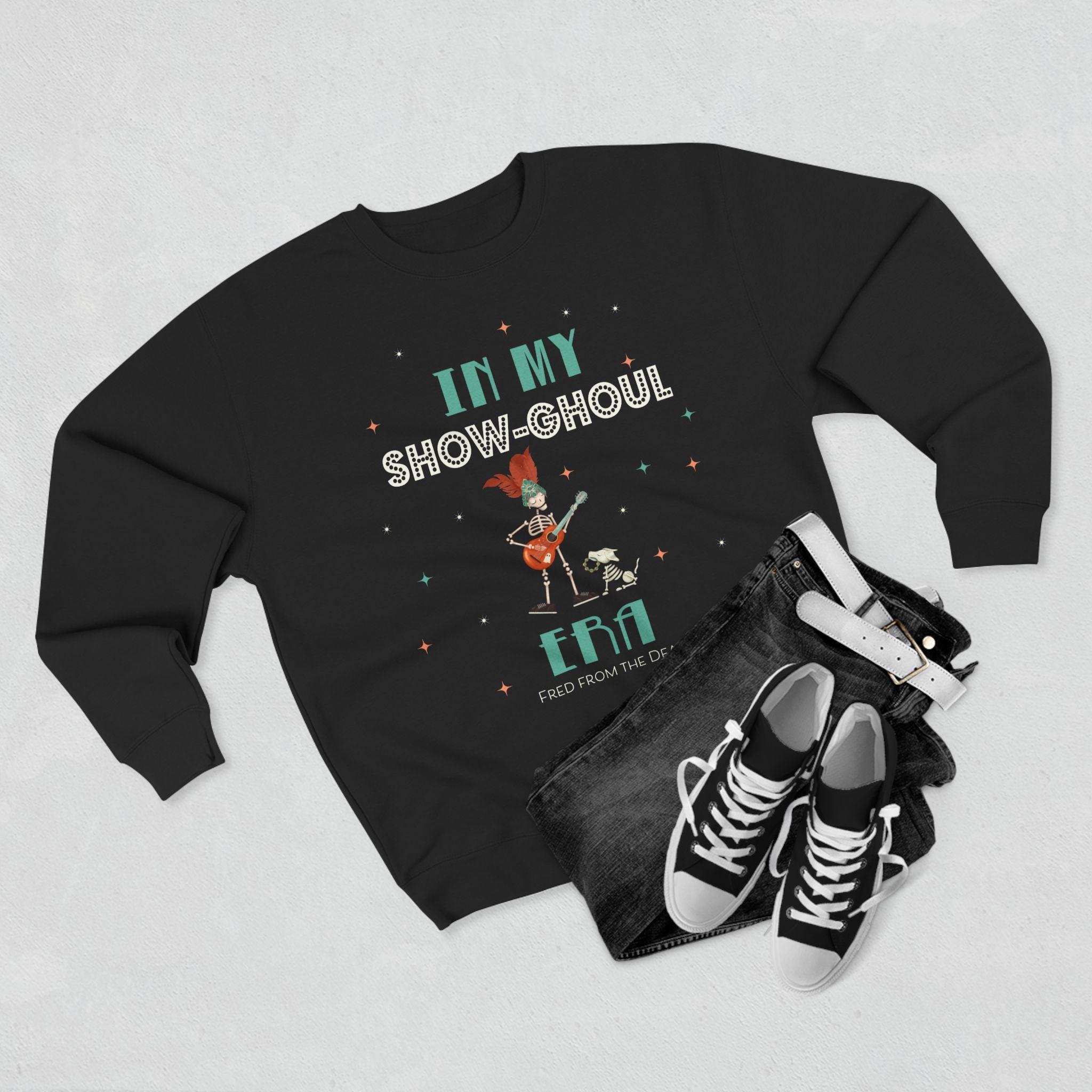 Halloween-Themed Unisex Crewneck Sweatshirt, Cozy Fall Sweatshirt, Spooky Season Apparel, Gift for Halloween Fans
