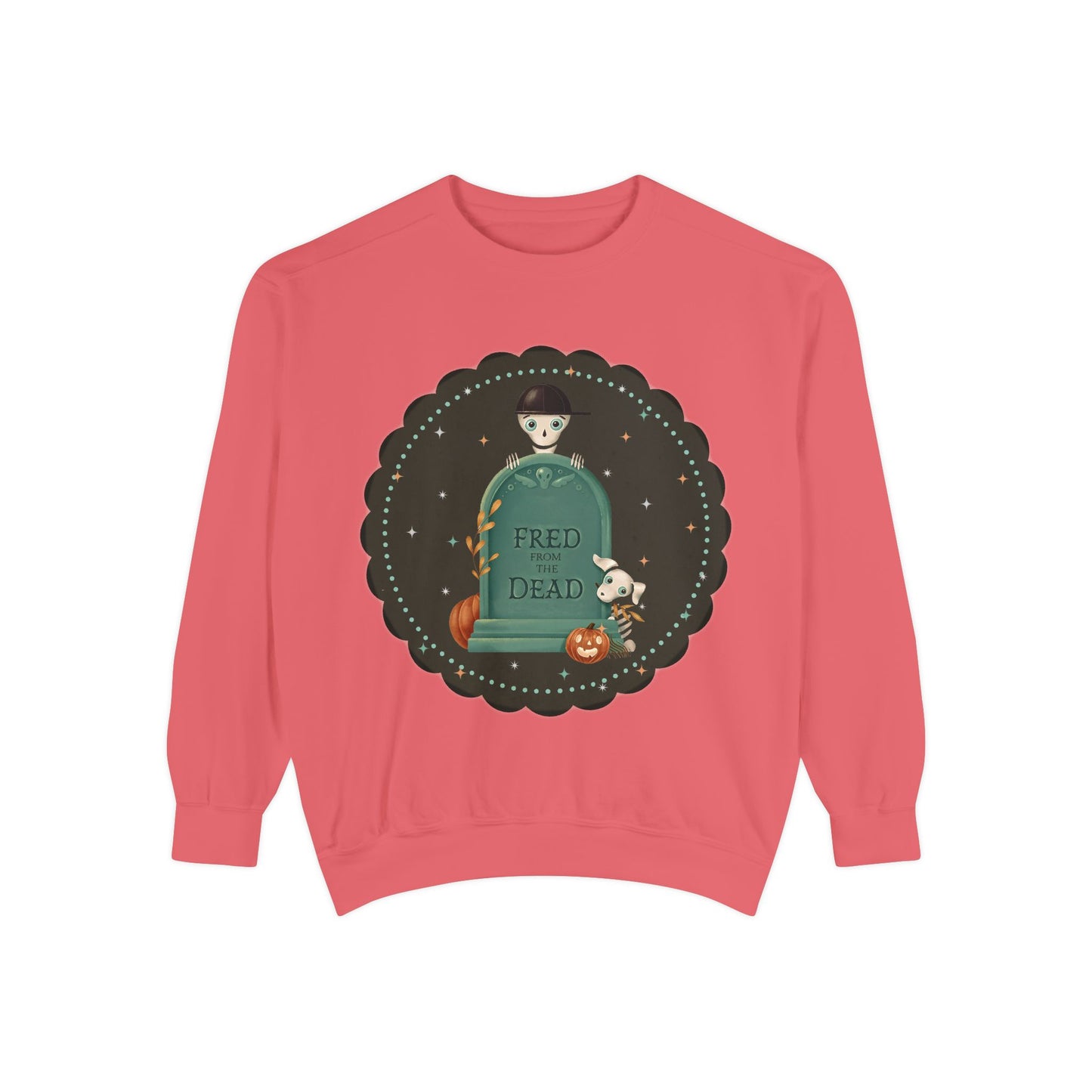 Halloween Tombstone Sweatshirt — "Fred from the Dead" Cute Spooky Crewneck