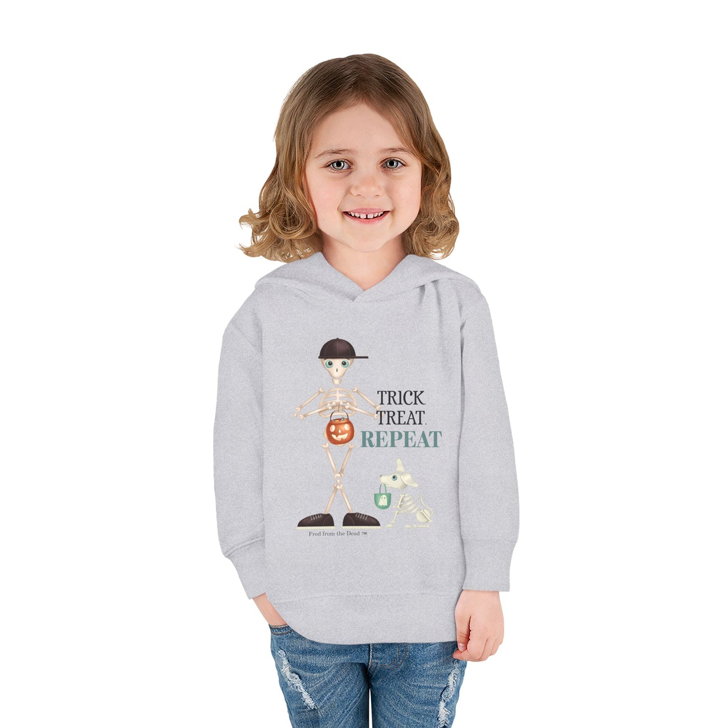 Toddler Halloween Hoodie - "Trick Treat Repeat" Fred from the Dead Pullover
