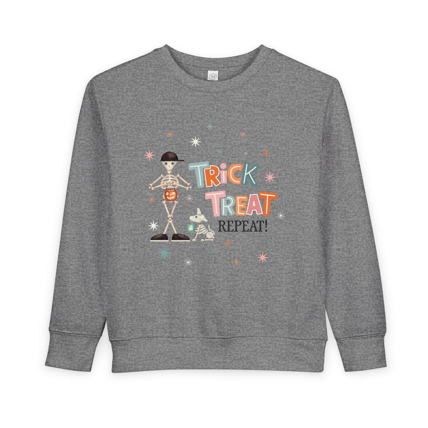 Toddler Sweatshirt - "Trick Treat Repeat" Halloween Candy Costume Pullover - Fred from the Dead